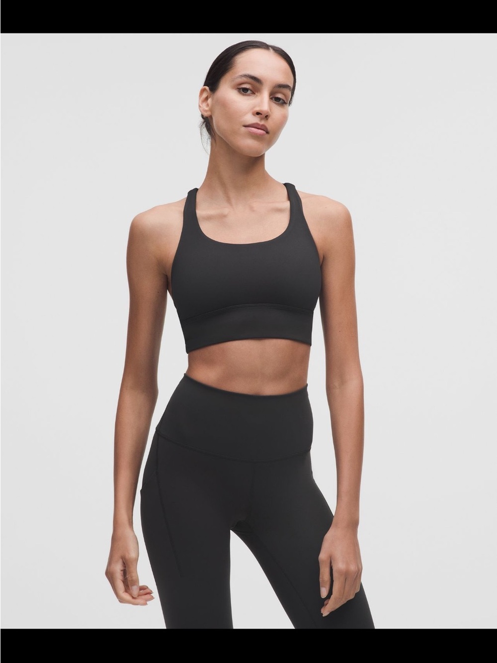 Lululemon Long Line Energy Bra *Medium Support- Black